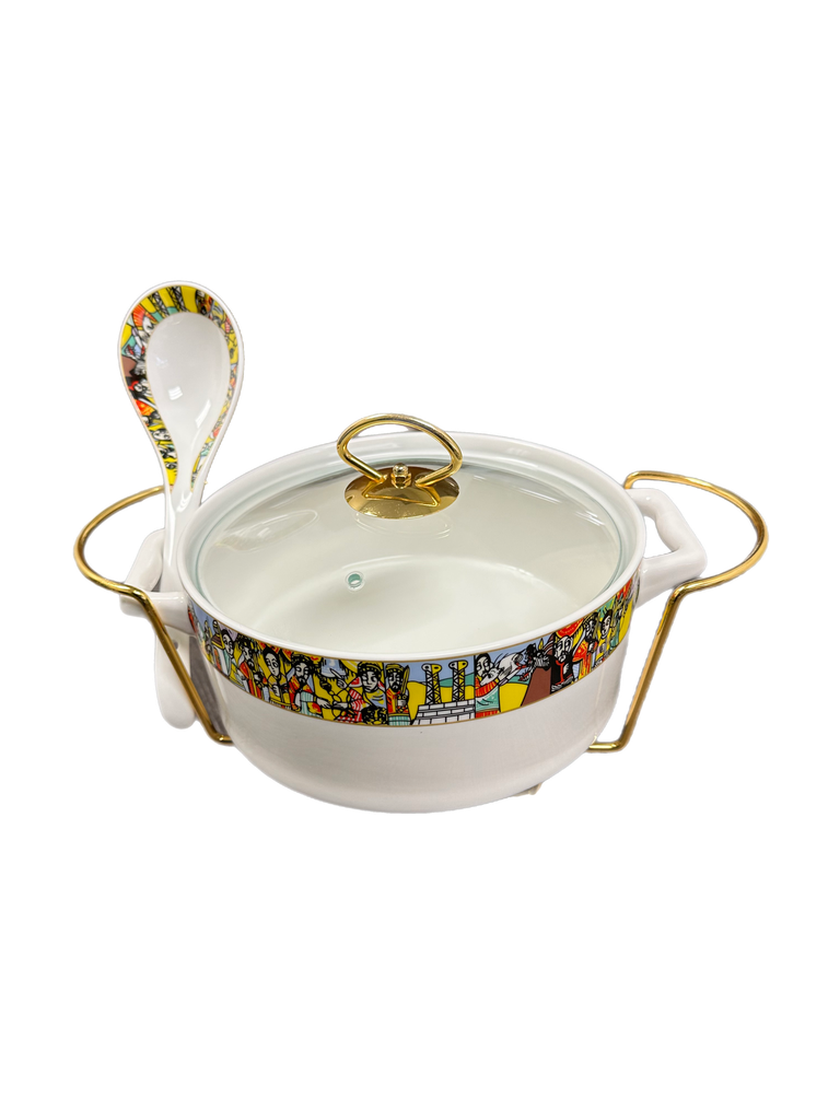 Oval Buffet dish with spoon- Tilet Design or Saba Design