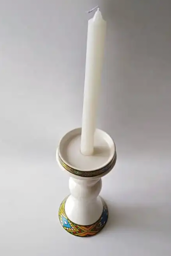 Red Ginger Spices Ceramic Ethiopian Candle Holders (Saba/Tilet)