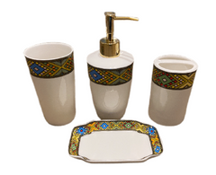 Red Ginger Spices 4 piece shower set - Ethiopian Saba Design