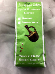 Red Ginger Spices Unroasted Green Whole Bean Sidama Coffee