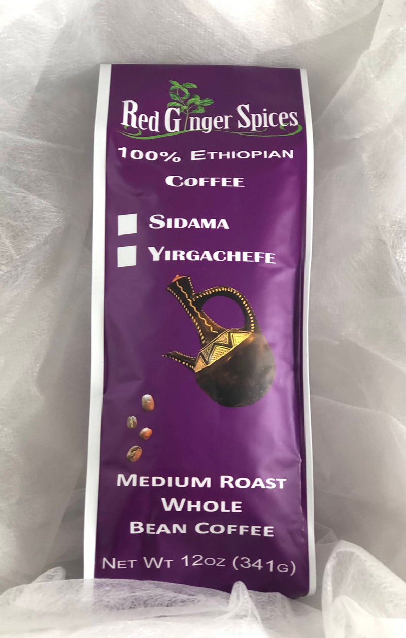 Red Ginger Spices Whole Bean Roasted Sidama Coffee